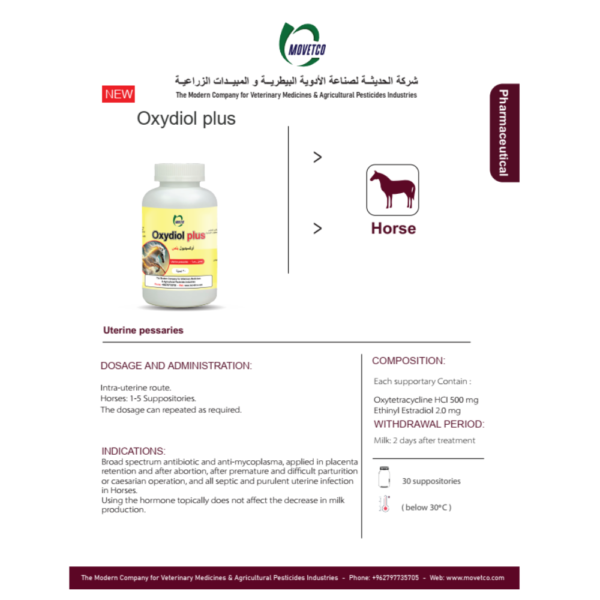 Oxydiol plus- oxytetracycline, ethinyl estradiol